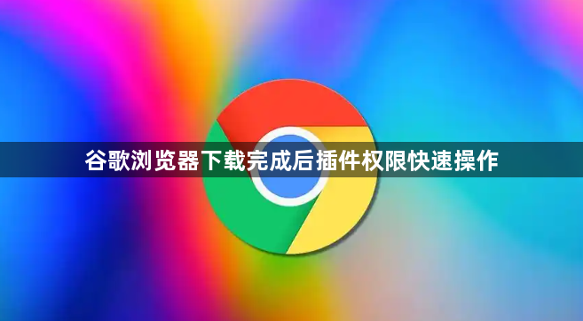 谷歌浏览器下载完成后插件权限快速操作1
