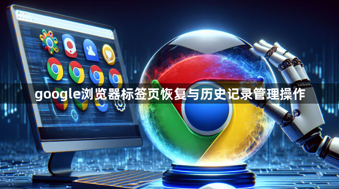 google浏览器标签页恢复与历史记录管理操作1