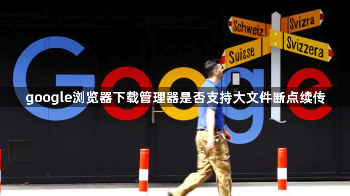 google浏览器下载管理器是否支持大文件断点续传1