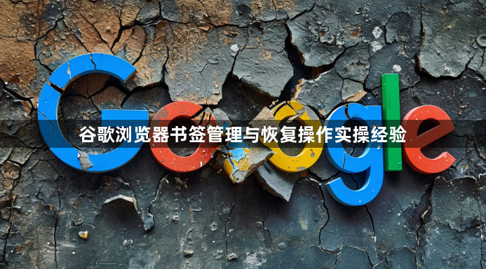 谷歌浏览器书签管理与恢复操作实操经验1