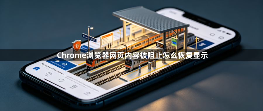 Chrome浏览器网页内容被阻止怎么恢复显示1