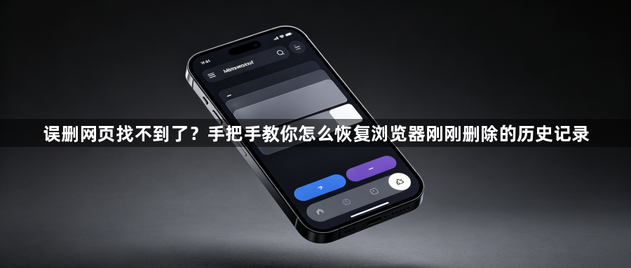 误删网页找不到了？手把手教你怎么恢复浏览器刚刚删除的历史记录1