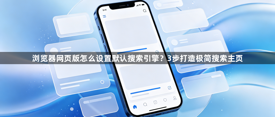 浏览器网页版怎么设置默认搜索引擎？3步打造极简搜索主页1