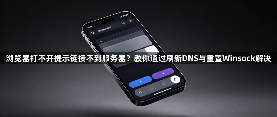 浏览器打不开提示链接不到服务器？教你通过刷新DNS与重置Winsock解决1