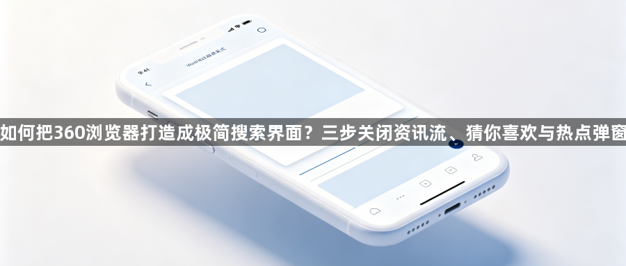 如何把360浏览器打造成极简搜索界面？三步关闭资讯流、猜你喜欢与热点弹窗1
