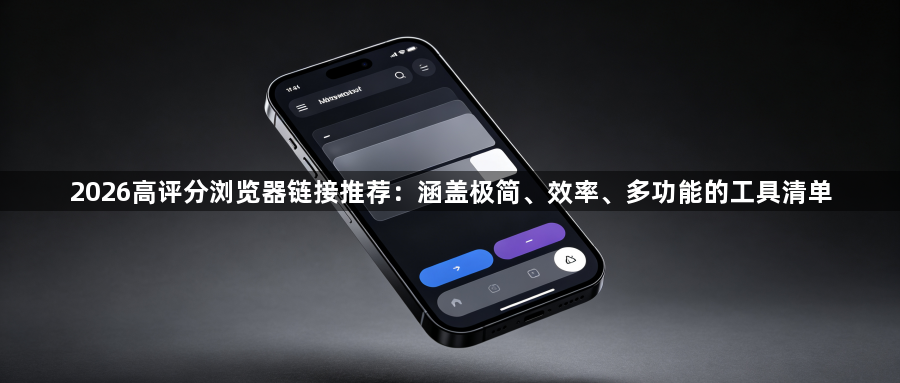 2026高评分浏览器链接推荐：涵盖极简、效率、多功能的工具清单1