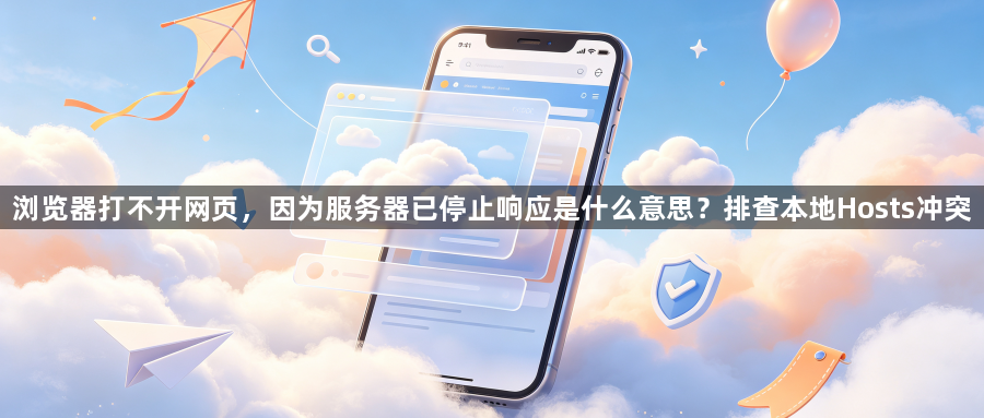 浏览器打不开网页，因为服务器已停止响应是什么意思？排查本地Hosts冲突1