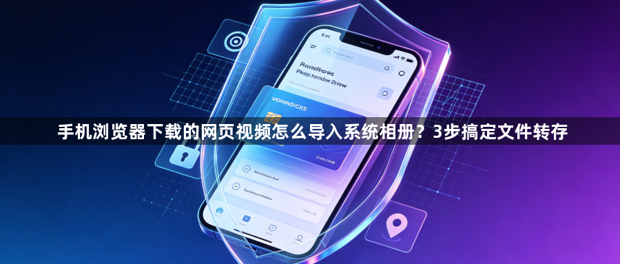 手机浏览器下载的网页视频怎么导入系统相册？3步搞定文件转存1