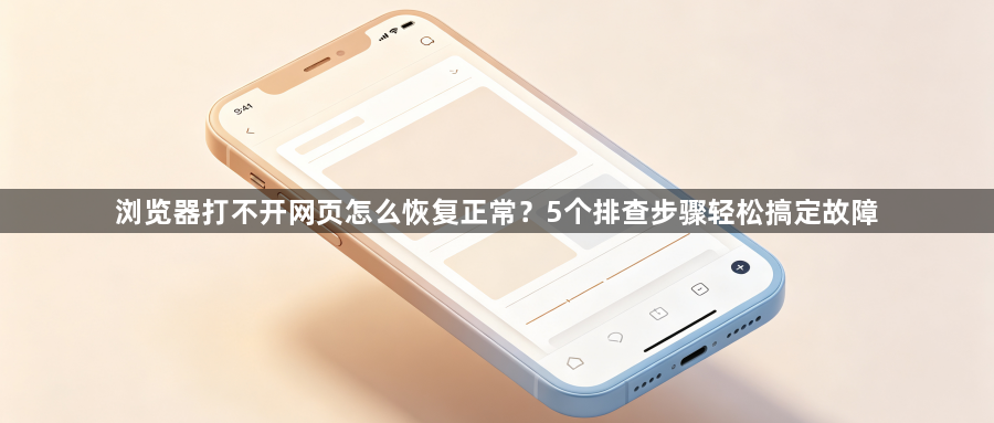 浏览器打不开网页怎么恢复正常？5个排查步骤轻松搞定故障1