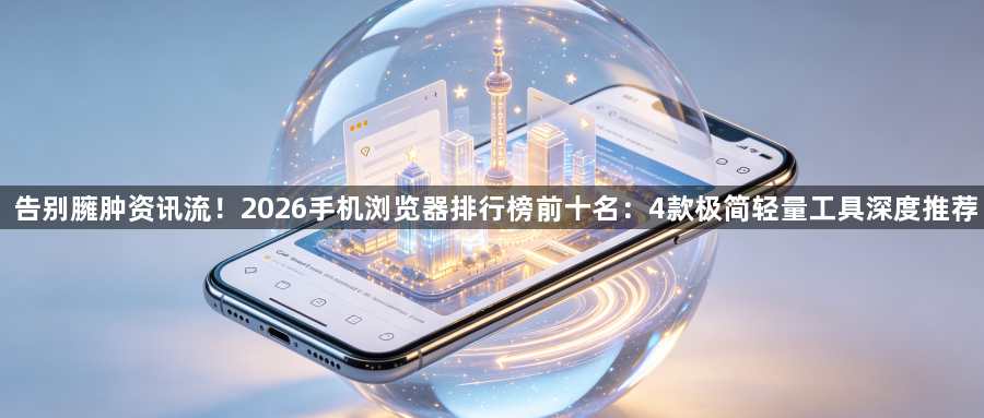 告别臃肿资讯流！2026手机浏览器排行榜前十名：4款极简轻量工具深度推荐1