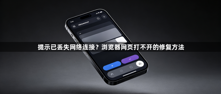 提示已丢失网络连接？浏览器网页打不开的修复方法1
